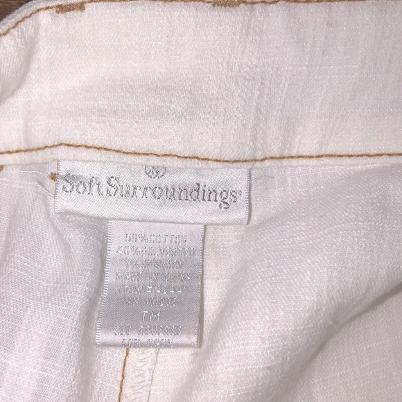 Soft Surroundings size TM white wide leg 70’s style pants - Picture 2 of 4